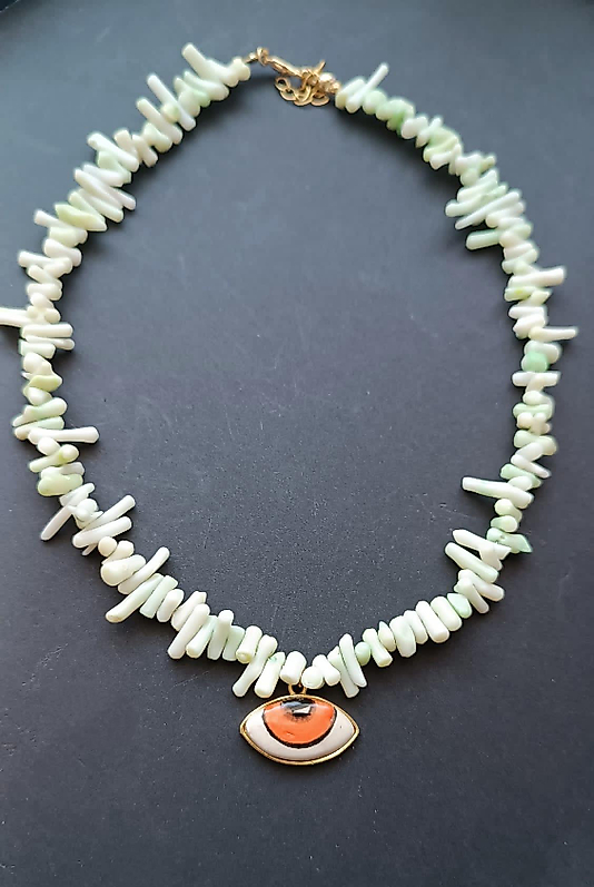 Doğal Taş Göz Kolye