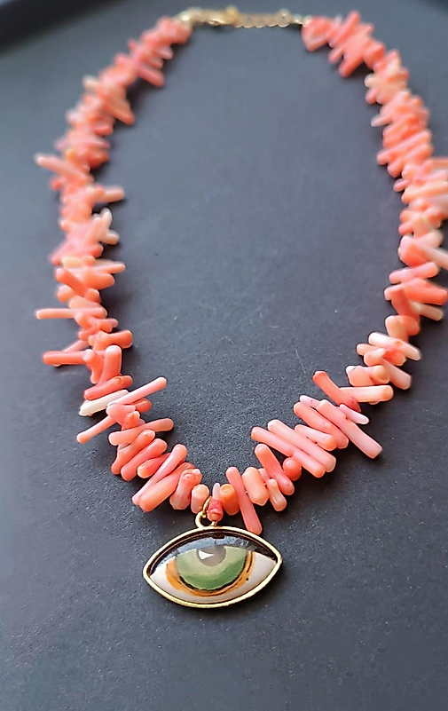 Doğal Taş Göz Kolye