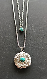 İkili Mavi Taş Kolye