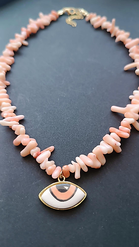 Doğal Taş Göz Kolye