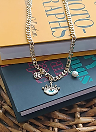 İnci Göz Charm Kolye